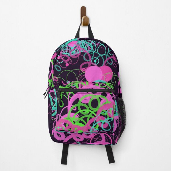 Item preview, Abstract Neon Pink and Green Wavy Chaos Pattern designed and sold by GraphyLab.