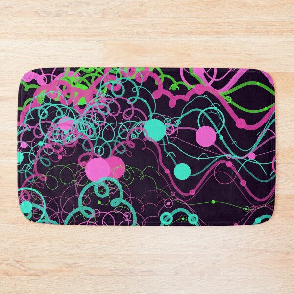 Item preview, Abstract Neon Pink and Green Wavy Chaos Pattern designed and sold by GraphyLab.