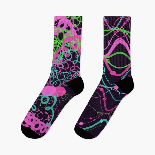 Item preview, Abstract Neon Pink and Green Wavy Chaos Pattern designed and sold by GraphyLab.
