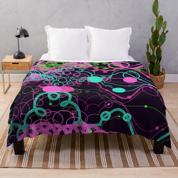 Item preview, Abstract Neon Pink and Green Wavy Chaos Pattern designed and sold by GraphyLab.
