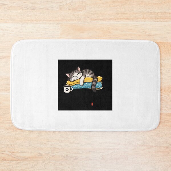 Item preview, Sleepy Cat Nap Pillow Coffee designed and sold by ThilankaDesign.