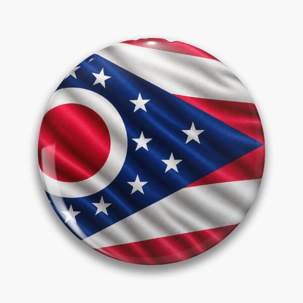 Item preview, Minimal Ohio State Flag Map Sticker Design designed and sold by FunPurchase.