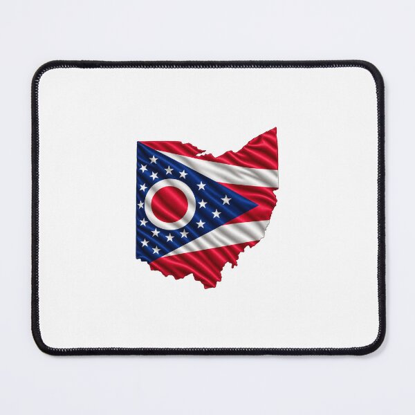 Item preview, Minimal Ohio State Flag Map Sticker Design designed and sold by FunPurchase.