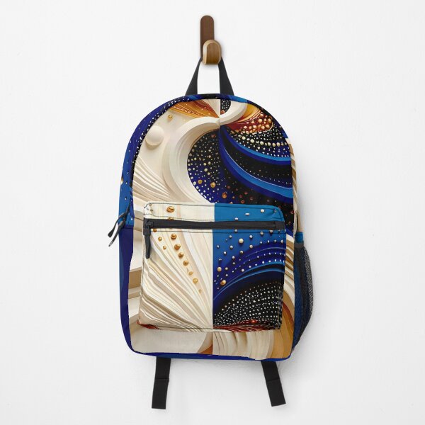 Item preview, Duality in Abstract Design in Blue and Gold designed and sold by Vicky Brago-Mitchell®.