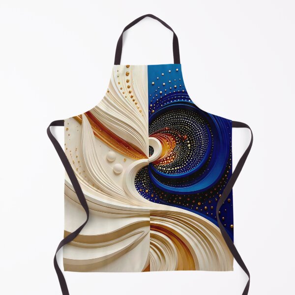 Item preview, Duality in Abstract Design in Blue and Gold designed and sold by Vicky Brago-Mitchell®.