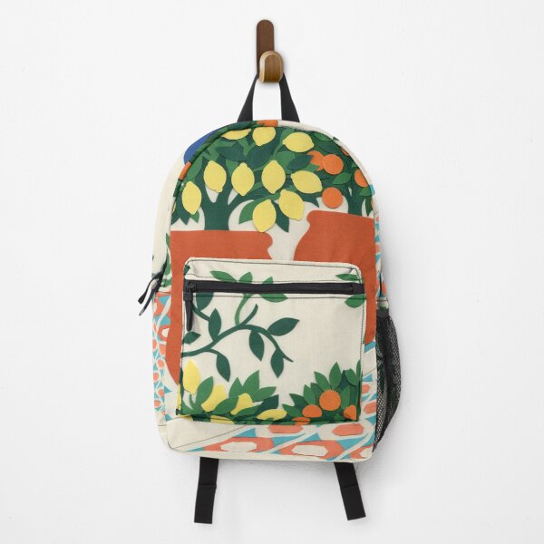 Item preview, Mediterranean Citrus Courtyard Matisse Inspired Art – Lemon Orange Tree Mediterranean Wall Art designed and sold by Tamas Das.