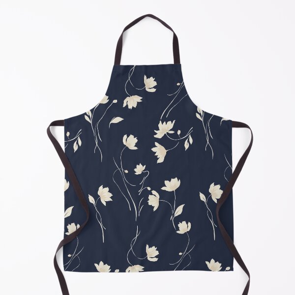 Item preview, Navy Blue Minimalist Wildflower Pattern designed and sold by Aniko Tulipan.