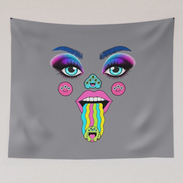 Item preview, Neon Monster Face – Cute Colorful Weirdcore designed and sold by Aimetoi.