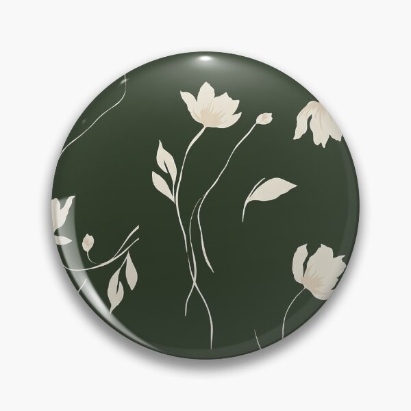 Item preview, Forest Green Minimalist Wildflower Pattern designed and sold by Aniko Tulipan.