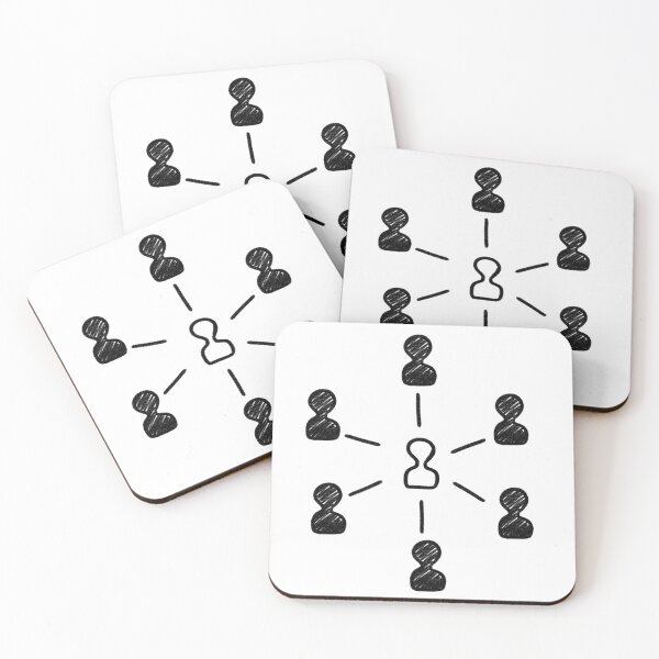 Item preview, Hand Drawn Team Network People Connections Minimalist Doodle Artwork designed and sold by SomiMotion.