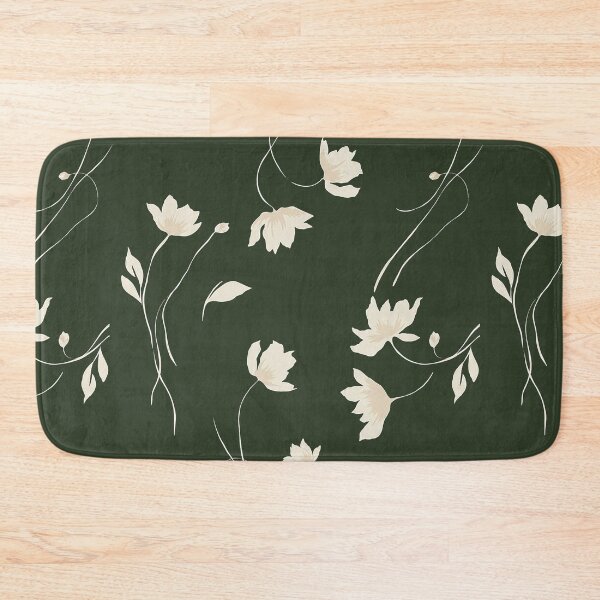 Item preview, Forest Green Minimalist Wildflower Pattern designed and sold by Aniko Tulipan.