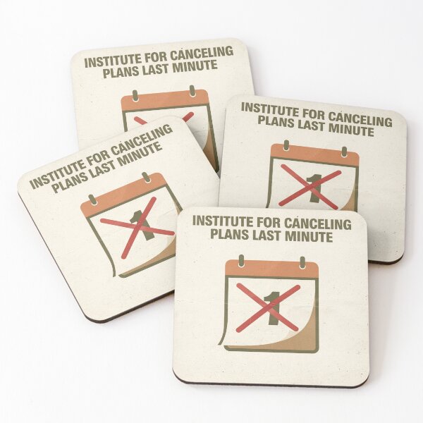 Item preview, Institute for Canceling Plans Last Minute Retro Poster designed and sold by PictorialWhimsy.