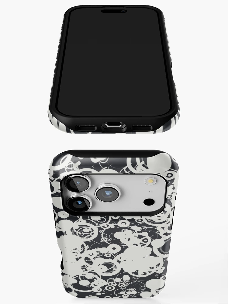Thumbnail 3 of 4, iPhone Case, Abstract Golden Yellow Distorted Wavy Pattern designed and sold by GraphyLab.