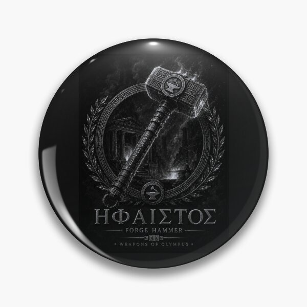 Item preview, Hephaestus Forge Hammer – Black & White Greek Mythology designed and sold by Ancient-Era.