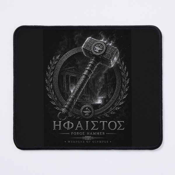 Item preview, Hephaestus Forge Hammer – Black & White Greek Mythology designed and sold by Ancient-Era.