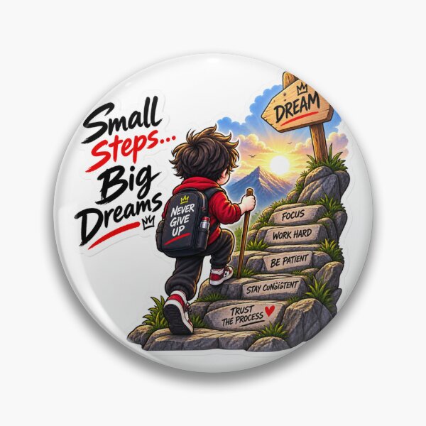 Item preview, Small Steps Big Dreams Motivational Journey Sticker designed and sold by Genzfirevibes.
