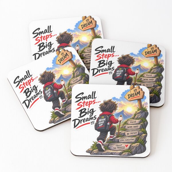 Item preview, Small Steps Big Dreams Motivational Journey Sticker designed and sold by Genzfirevibes.