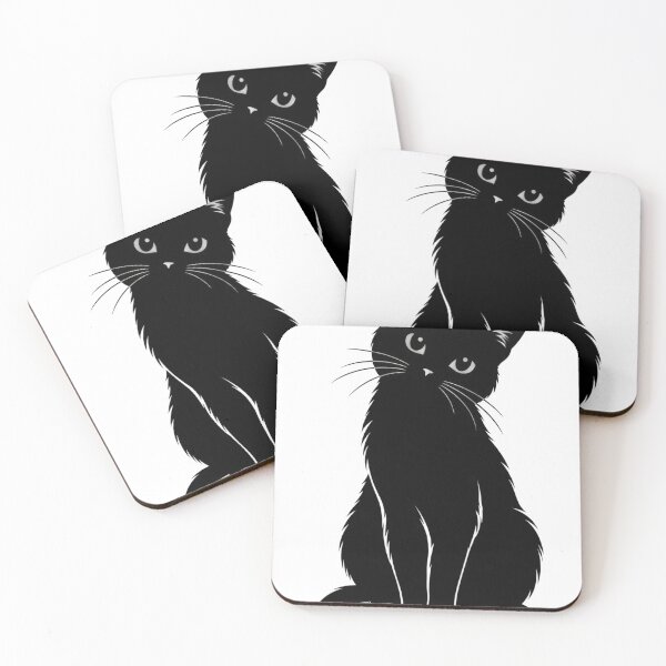 Item preview, Elegant Black Cat Silhouette | Minimalist Cat Design | Cat Lover Gift designed and sold by Skedart.