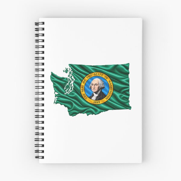 Item preview, Minimal Washington State Flag Map Sticker Design designed and sold by FunPurchase.
