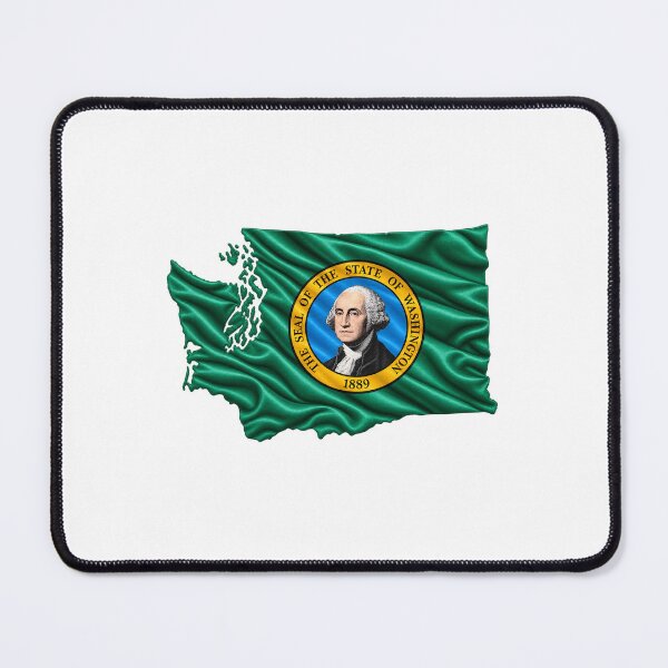 Item preview, Minimal Washington State Flag Map Sticker Design designed and sold by FunPurchase.