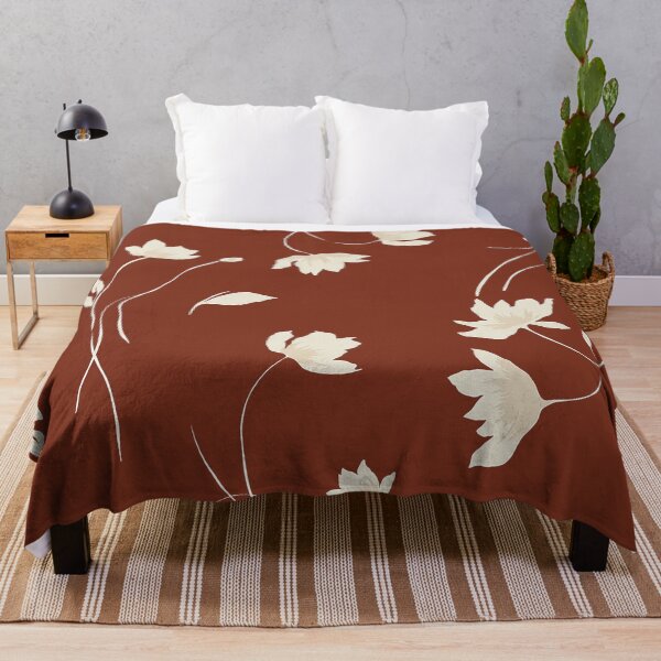 Item preview, Terracotta Minimalist Wildflower Pattern designed and sold by Aniko Tulipan.