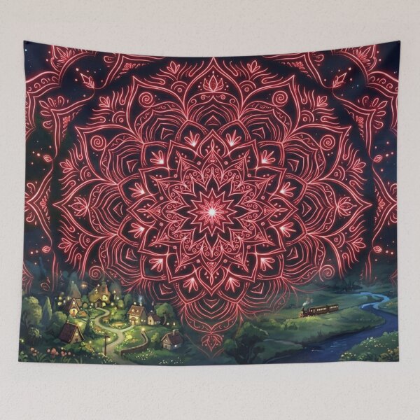 Item preview, Floating mandala at night designed and sold by Sigtrix.
