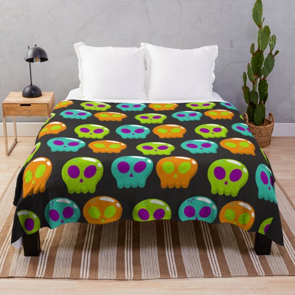 Item preview, Colorful Cute Alien Skulls Pattern designed and sold by manojbalan1968.