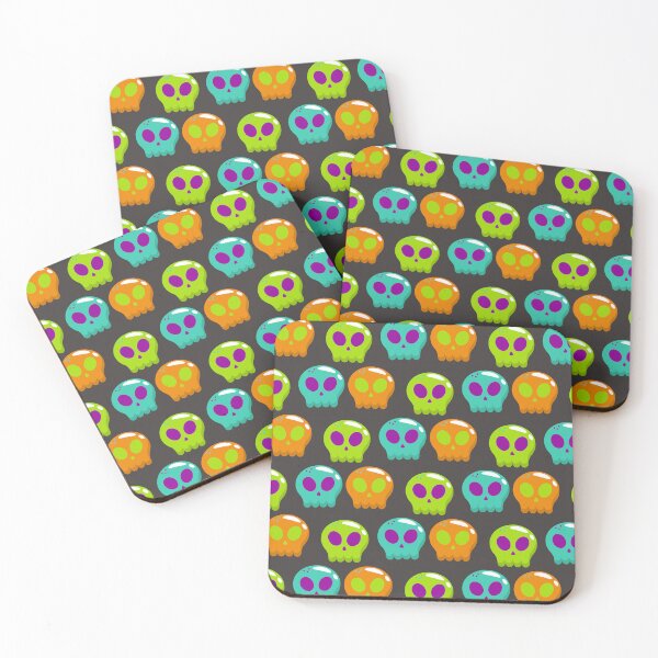 Item preview, Colorful Cute Alien Skulls Pattern designed and sold by manojbalan1968.
