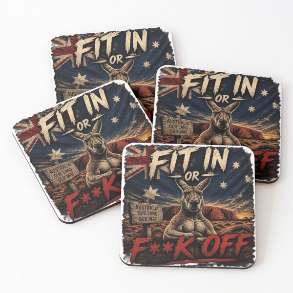 Item preview, Australia - Fit in or F**K OFF designed and sold by Kirrindy Designs.
