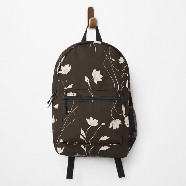 Item preview, Chocolate Brown Minimalist Wildflower Pattern designed and sold by Aniko Tulipan.