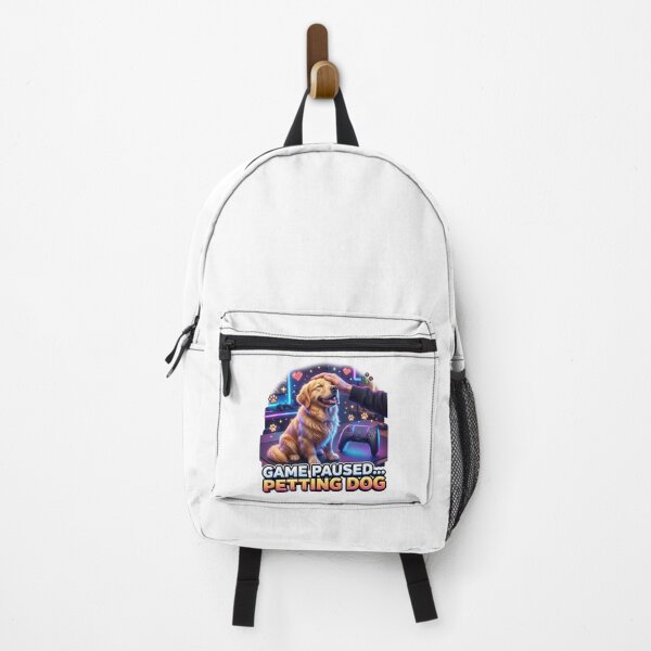 Item preview, Game Paused Petting Golden Retriever Artwork designed and sold by pradeepvisuals.