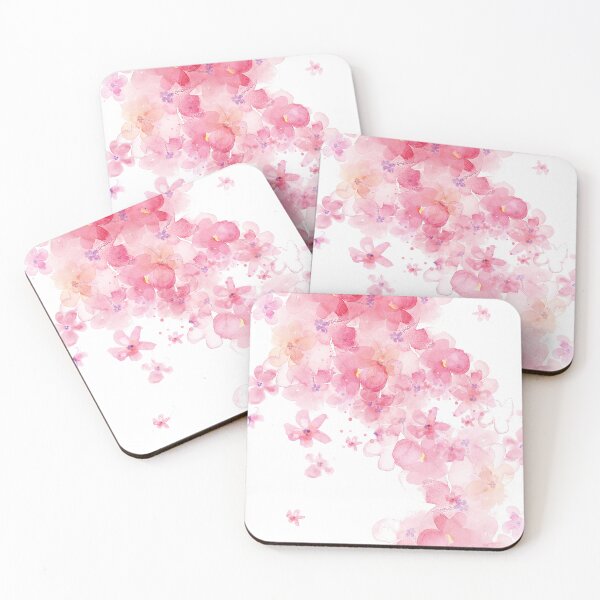 Item preview, pink watercolor blossom floral design designed and sold by introvertarts.