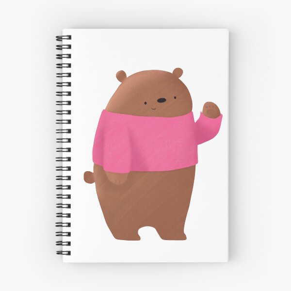 Item preview, Friendly Brown Bear Waving In Bright Pink Sweater designed and sold by QuietnoiseMax.