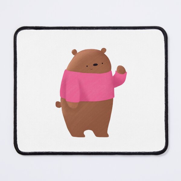 Item preview, Friendly Brown Bear Waving In Bright Pink Sweater designed and sold by QuietnoiseMax.