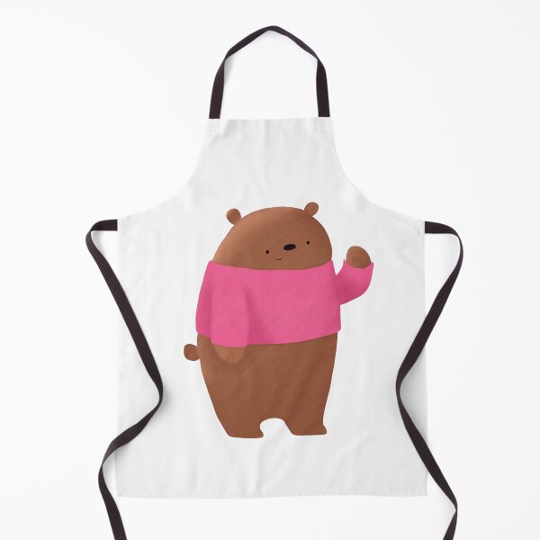 Item preview, Friendly Brown Bear Waving In Bright Pink Sweater designed and sold by QuietnoiseMax.