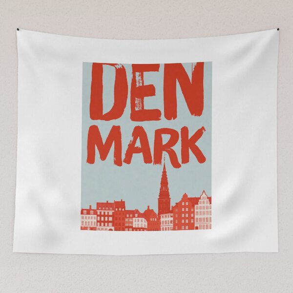 Item preview, Denmark Copenhagen Skyline, Vintage Rooftop Wall Art designed and sold by MarkedArtPrints.