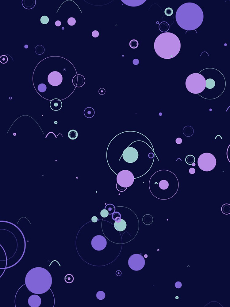 Thumbnail 4 of 4, iPhone Case, Abstract Purple Floating Geometric Circles Pattern designed and sold by GraphyLab.