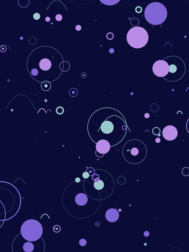 Thumbnail 4 of 4, iPhone Case, Abstract Purple Floating Geometric Circles Pattern designed and sold by GraphyLab.
