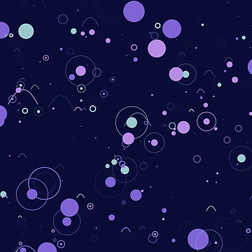 Artwork thumbnail, Abstract Purple Floating Geometric Circles Pattern by GraphyLab