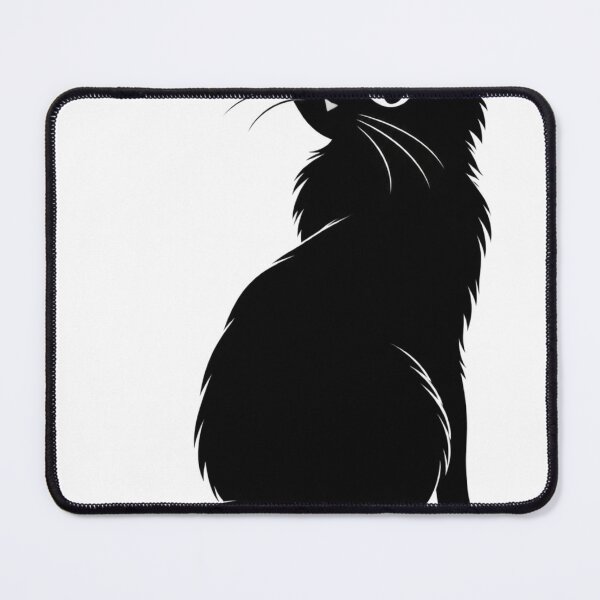 Item preview, Black Cat Looking Back Silhouette | Minimalist Cat Design | Cat Lover Gift designed and sold by Skedart.