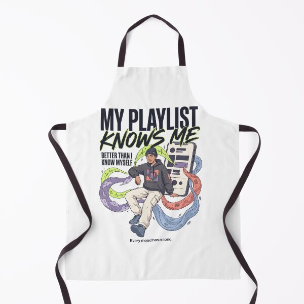 Item preview, My Playlist Knows Me | Premium Music Lover Streetwear | Gen Z Playlist Graphic Tee designed and sold by SAJ Design Studio.