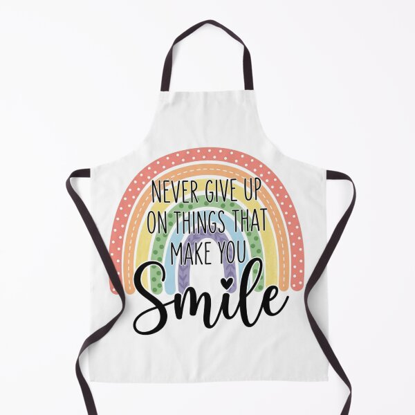 Item preview, Never Give Up On Things That Make You Smile Boho Pastel Rainbow Quote designed and sold by raedattia.
