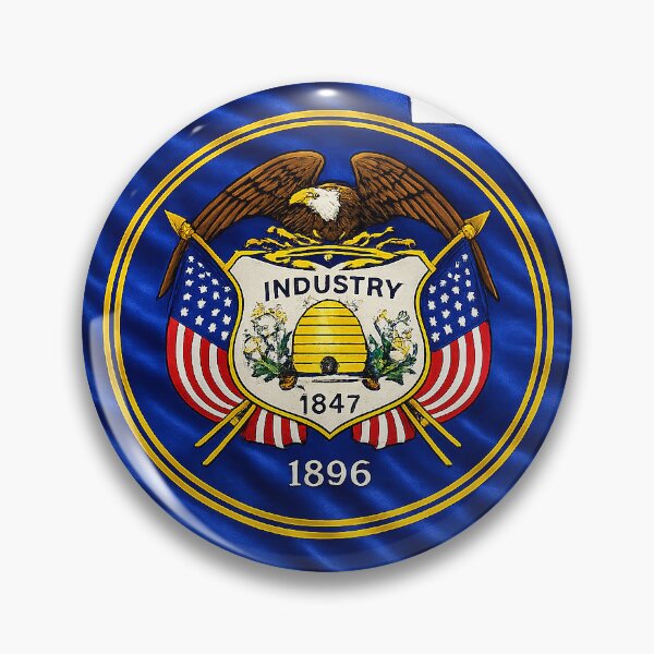 Item preview, Minimal Utah State Flag Map Sticker Design designed and sold by FunPurchase.