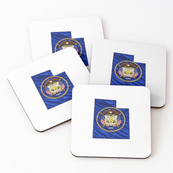 Item preview, Minimal Utah State Flag Map Sticker Design designed and sold by FunPurchase.