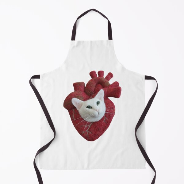 Item preview, Feline Heart Anatomy Quirky Felted Wool Medical Cat Art designed and sold by monikatoyoshima.
