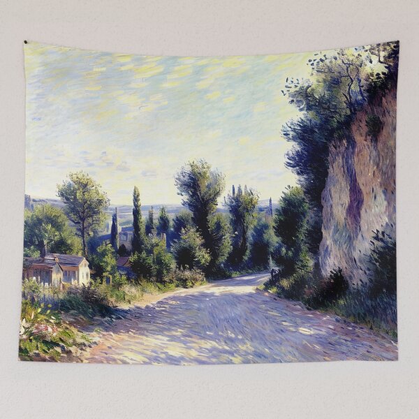 Item preview, Road near Giverny (2): A Sunlit Impressionist Journey Along a Peaceful Country Lane designed and sold by artdesignsnow.