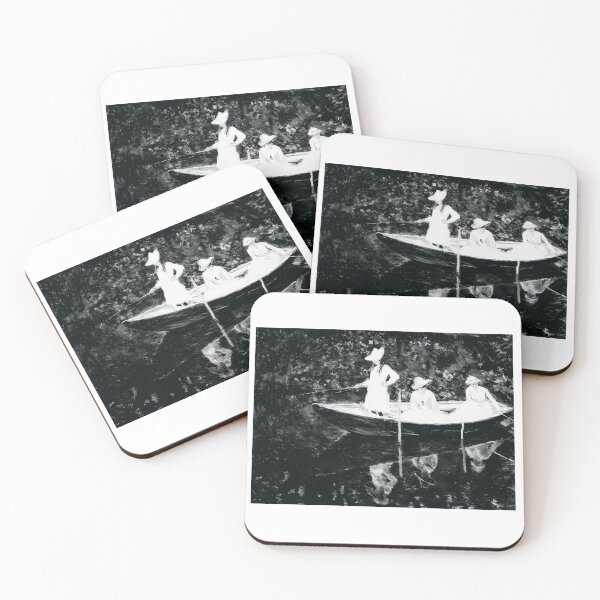 Item preview, Three Women Fishing in a Boat High Contrast Black and White Remastered designed and sold by studio-koichiro.