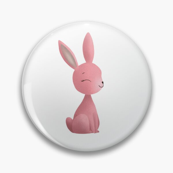 Item preview, Peaceful Pink Rabbit Sitting With Sweet Closed Eyes designed and sold by QuietnoiseMax.