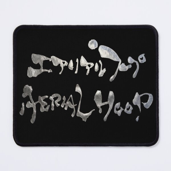 Item preview, Metallic Silver Aerial Hoop Japanese Katakana Calligraphy Funny Cyber Acrobat Art designed and sold by noworries-art.