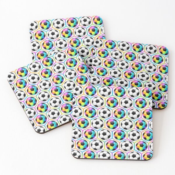 Item preview, Pastel Rainbow Football Seamless Pattern – Fun Sports Artwork designed and sold by annenambiro.